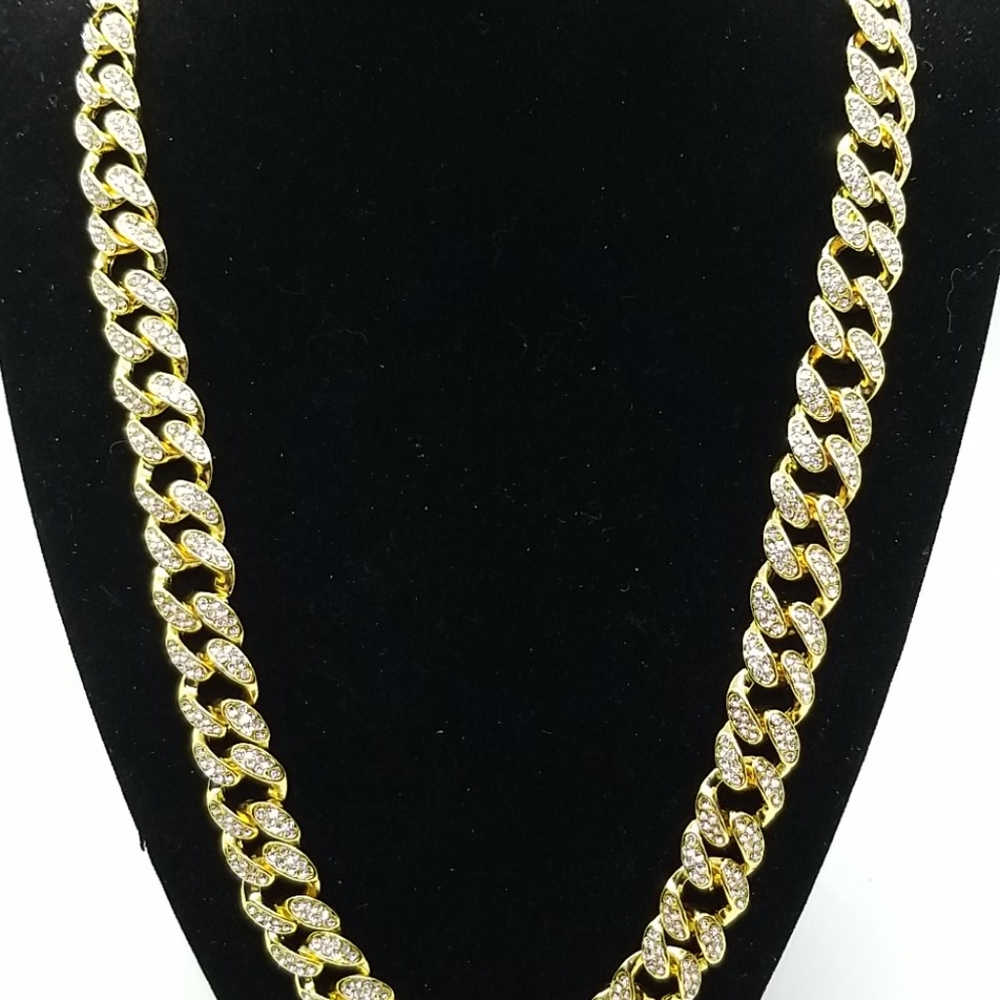 Mans C Z necklace - Picture 2 of 3